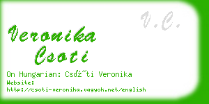 veronika csoti business card